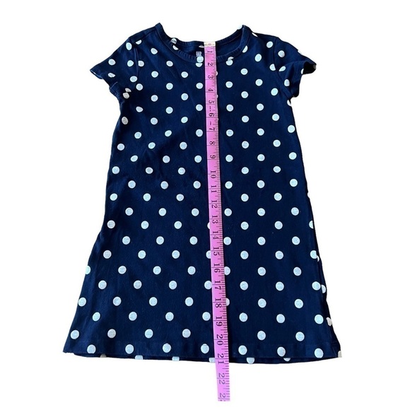 Gap Kids Girl’s Navy Blue White Polka Dot Dress, Size Small 6/7 - Picture 4 of 6